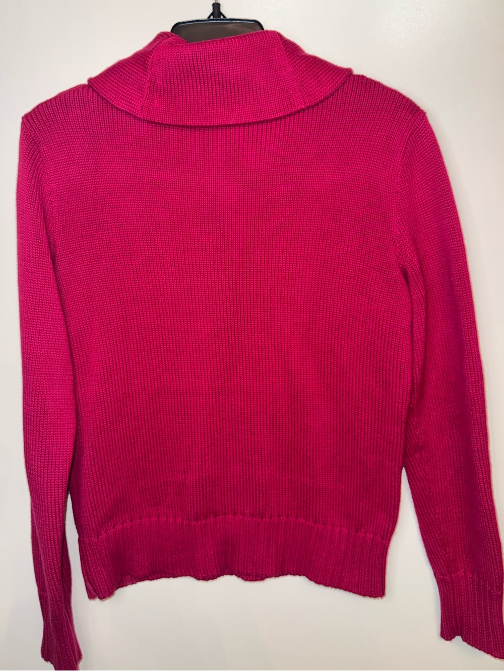 Ralph Lauren Sport Pink Shawl Collar Sweater Fitted Small Y2K Preppy - Picture 3 of 5